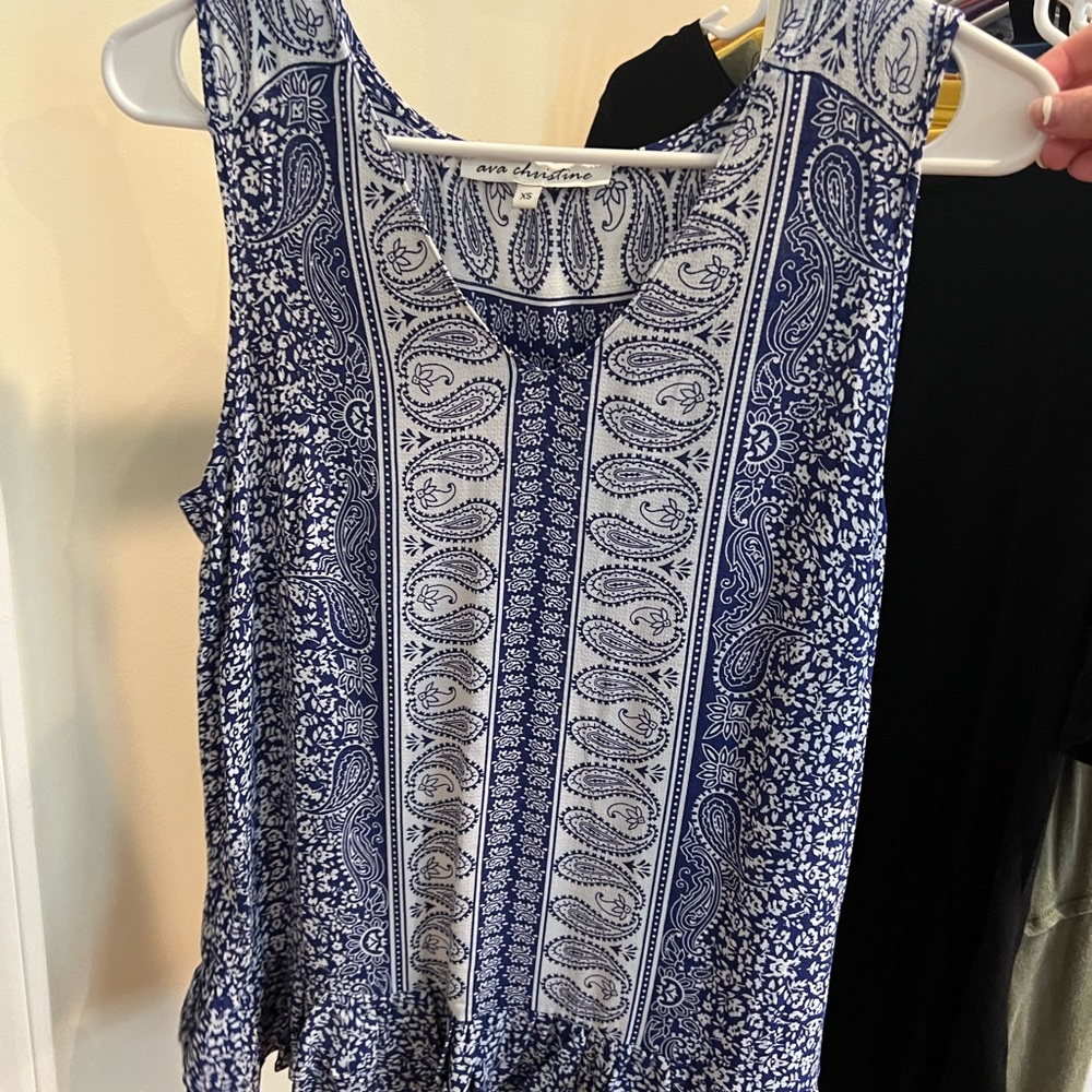 Printed Tank Blouse